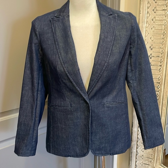 TALBOTS stretch denim blazer 🆕 - Picture 2 of 8